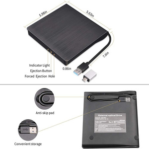 <span class=keywords><strong>Lecteur</strong></span> de CD/DVD externe USB 3.0 Type-C, <span class=keywords><strong>graveur</strong></span> de CD/DVD externe, <span class=keywords><strong>lecteur</strong></span>/<span class=keywords><strong>graveur</strong></span> optique portable ultra-fin pour <span class=keywords><strong>PC</strong></span> portable - Product Image 4