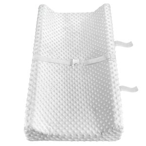 Funda para cambiador de bebé, diseño de puntos de algodón, color blanco, para recién nacidos - Product Image 1