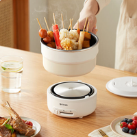 Pot chaud de voyage multi-cuiseur électrique pliable de poche 2L le plus vendu pour un usage domestique.