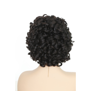 Macchina fatta onda naturale molto piena parrucca <span class=keywords><strong>capelli</strong></span> umani senza colla pizzo riccio Bob parrucca peruviano fatto a macchina parrucca Bob per donne nere - Product Image 4