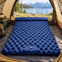 Matelas de camping gonflable double portable, imperméable et ultraléger pour l'extérieur (commande minimale)