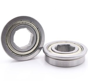 Fr8zz cuscinetti a sfere con foro esagonale flangiato 1/2 ID x 1-1/8 OD x 5/16 WD pollici cuscinetto di forma esagonale per attrezzi da giardino - Product Image 1