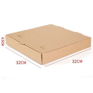 7 \ "9 \" 10 \ "12 \" scatola di imballaggio in carta Kraft ondulata per uso alimentare riciclabile pieghevole per Pizza e calzini scatola di pelliccia per la conservazione - Product Image 5