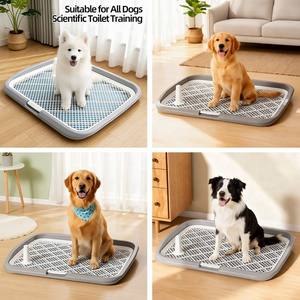 Plateau de toilette plat spacieux pour chien d'intérieur 63x48cm, grille d'apprentissage de la propreté pour chiot, support pour tapis absorbant pour animaux de compagnie, stock Pologne, Dropshipping UE - Product Image 4