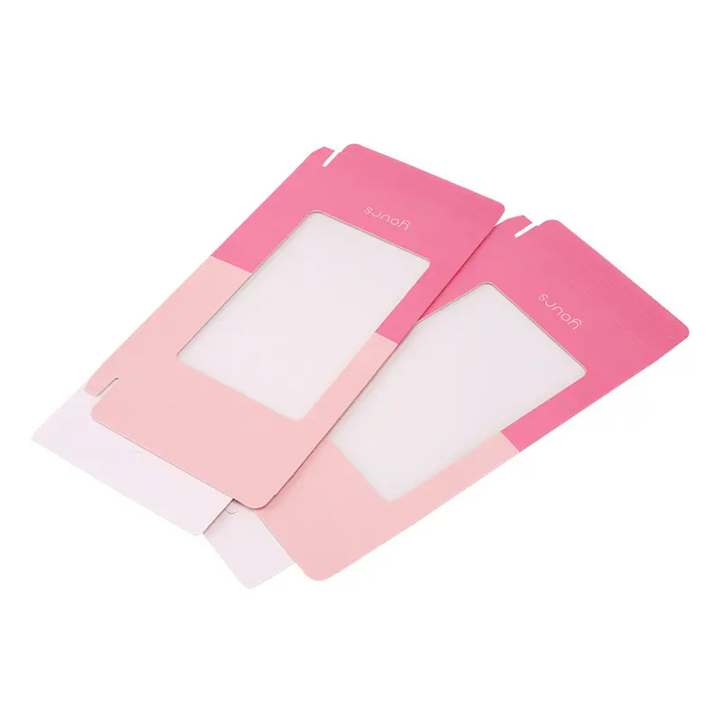 Processing Custom Kraft Paper Mobile Phone Tempered Film Pvc Window Color Packaging Box Apple Android Mobile Phone Case
