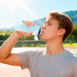 Bouteille d'eau pour cyclisme, 200ml, 350ml, légère, avec couvercle anti-poussière, pour vélo de montagne, course en plein air - Product Image 4