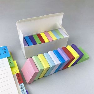แท็บสีพาสเทลน่ารัก แผ่นโน้ตสี่เหลี่ยมจิ๋วแบบมีกาวในตัว สำหรับนักเรียน/ทำบุ๊กมาร์ก/ใช้ในสำนักงาน - Product Image 1