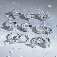 Anillo de Eternidad de Plata de Ley 925 con Diamantes Cultivados en Laboratorio y Circonita 5A, Corte Esmeralda, para Mujer, Joyería Fina Brillante