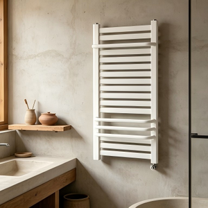 <span class=keywords><strong>Radiateur</strong></span> à serviettes blanc moderne pour salle de bain, support mural chauffant pour serviettes, compatible avec système de <span class=keywords><strong>chauffage</strong></span> <span class=keywords><strong>central</strong></span> - Product Image 4