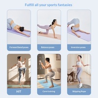 Tapis de yoga en EVA épaissi de 0,6 cm pour femmes - Anti-bruit, antidérapant, longueur 183 cm, pour exercices, saut à la corde, sieste des étudiants, avec sangle