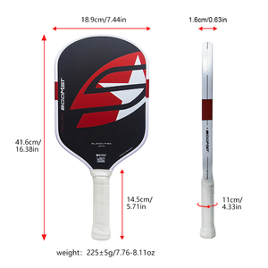 Pala de Pickleball AVIP Estilo <span class=keywords><strong>Boom</strong></span>, Fibra de Carbono Cruda T700, Superficie Rugosa, Núcleo Clásico de PP, Bajo MOQ, Equipos de Pickleball OEM - Product Image 2