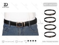 Ceinture en cuir véritable pour homme avec boucle automatique 3,5 cm 125 cm Style décontracté - Product Image 1