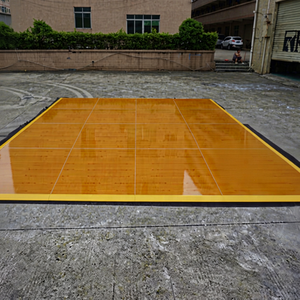 Plancher de danse extérieur en bois de poirier jaune pour événements, installation rapide - Product Image 1