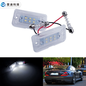 Luces LED para matrícula para Mercedes-Benz W209 W203 R230 C209 12V Luz blanca Carcasa transparente 6000Lm - Product Image 1