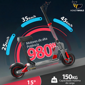 Brazil Warehouse 980W Motor 48V 13Ah C1 Folding <strong>Electric</strong> <strong>Scooter</strong> with Seat 10-inch Tires 150kg Load Adult City <strong>Scooter</strong> - Product Image 3