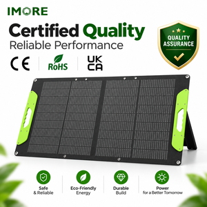 Panel Solar Plegable de 100W, Módulo de Carga Monocristalino Portátil IP67, Energía de Emergencia para Exteriores, Camping y Viajes - Product Image 4