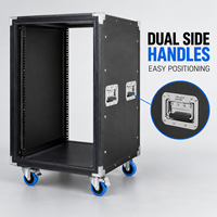 Valise de transport professionnelle à roulettes avec coins renforcés, doubles poignées de transport et roulettes verrouillables pour le stockage d'équipement audio PA