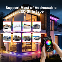 Controlador LED Digital Inteligente GLEDOPTO de Alta Sensibilidad con Micrófono AquaX WL1 IP67 ESP32 WLED