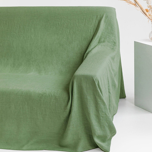 Wholesale Modern Pure Organic Flax Linen Couch <b>Sofa</b> Cover <b>Slipcover</b> Custom Size All Season for Living Room Hotels OEKO-Tex - Product Image 1