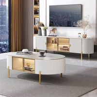 Meuble TV Moderne de Luxe en Bois pour Salon, Ensemble Table Basse et Meuble TV pour la Maison - Vente en Gros