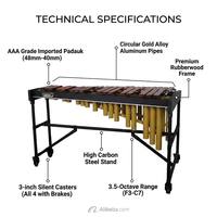 Pioneer Series Portable Marimba with Foldable Stand for Easy Transportation