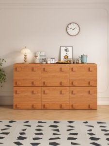 High Quality Solid Wood 12 Drawer Dresser, Large <b>Storage</b> <b>Chest</b> of Drawers for Living Room - Product Image 4