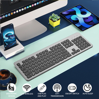Clavier ergonomique de haute qualité, imperméable, argenté, moderne, pour ordinateur de bureau et portable