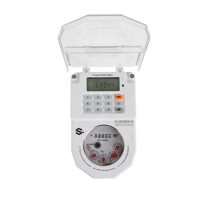 Dn15 Plastic Smart Prepaid Water Meter OEM LoRa Wireless IP68 Protection Africa Compatible Inbuilt Battery Multi-jet ISO 4064