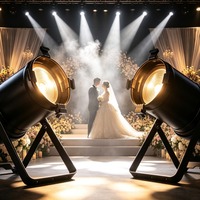Projecteur LED COB Par 64 100W blanc chaud/blanc froid avec zoom, éclairage de scène DMX intérieur et extérieur