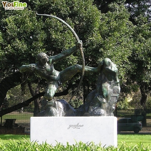 Estatua de Arquero de Bronce Art Deco Personalizable a Tamaño Real, Gran Escultura de <span class=keywords><strong>Metal</strong></span> Antiguo para Decoración de Jardín y Propiedades - Product Image 5