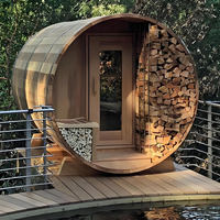 Petite cabine de sauna intérieure compacte en bois pour usage domestique