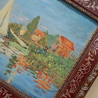 Tableau mural vintage en bois sur toile, paysages européens fleuris, décoration intérieure pour mariage