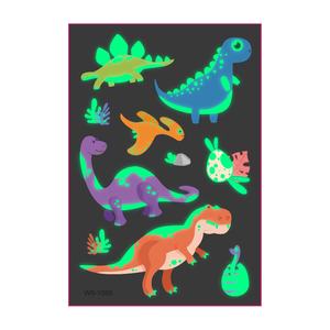 Autocollant de <span class=keywords><strong>tatouage</strong></span> temporaire étanche lumineux mignon dessin animé <span class=keywords><strong>dinosaure</strong></span> licorne sirène conception petite taille de casquette - Product Image 5