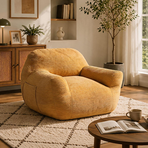 Sofá Puff Cómodo de Una Plaza, Sofá Puff Gigante Moderno de Espuma Viscoelástica con Funda de Tela para Uso en Hoteles y Villas - Product Image 2