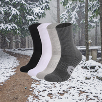 Chaussettes de sport pour hommes de haute qualité, antidérapantes, noires, imprimées, pour le travail en extérieur, la randonnée, le trekking, design décontracté, corps blanc
