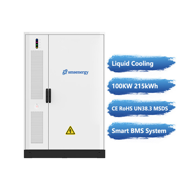 SMS OEM 215KWh LiFePO4 Lithium Battery Power Storage System with Liquid Cooling for Factory Use Solar Energy Container off Grid