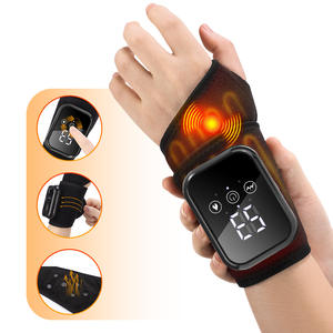 Electric Heating Wrist <b>Massager</b> Vibration Hot Compress Therapy Strap Breathable <b>Hand</b> Joint Massage Brace for Home Office - Product Image 1