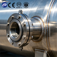 Tanque de Almacenamiento para Procesamiento de Jugos de Frutas de 10000L, Acero Inoxidable de Grado Alimenticio, Certificado ASME, Control de Temperatura, Patas Ajustables