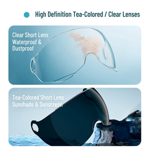 Casque de moto ouvert de type Y à fentes en ABS avec 6 points de suspension, visière, doublure en polyester, certifié 3C, couleur et logo personnalisés - Product Image 4