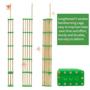 Strumenti di apicoltura di bambù gabbia del re, cinque sezione gabbia della regina per la fattoria dell'ape dell'apicoltore - Product Image 3