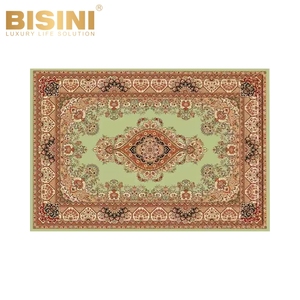 Tapis à motif persan en pure laine <span class=keywords><strong>de</strong></span> style européen Délicat Villa <span class=keywords><strong>de</strong></span> Nouvelle-Zélande <span class=keywords><strong>Soie</strong></span> tissée noire et rouge pour la prière dans le salon - Product Image 2