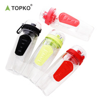 TOPKO Bouilloire de sport avec infuseur de fruits de haute qualité avec tube filtrant Bouteille d'eau d'une capacité de 1000ml avec filtre Bouteille d'eau en PET