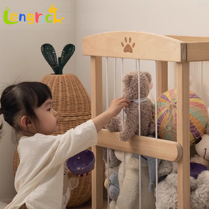<span class=keywords><strong>Hamaca</strong></span> de almacenamiento de animales de peluche de gran capacidad resistente y duradera soporte de juguete de almacenamiento de animales de madera - Product Image 2