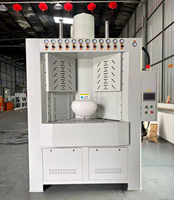 Machine de sablage automatique à plateau tournant contrôlée par PLC, équipement de sablage industriel pour le traitement des surfaces des matériaux