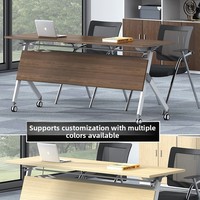 Table de réunion modulaire pliable en MDF en forme de U, amovible, bureau de formation portable pour institutions, écoles, centres d'apprentissage, moderne