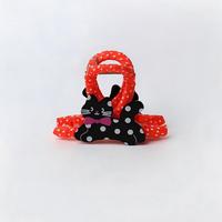 Adorable pince à cheveux à pois pour enfants ou adultes, idéale pour une coiffure mi-attachée, accessoires en tissu enveloppé de qualité supérieure
