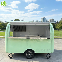 Goeasy Mini Food Truck Chine Fibre de verre Aluminium Écologique Chariot mobile de vente de glaces et desserts à vendre