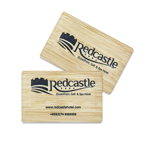 Cartes de visite en bois de bambou, luxe, gaufrées, impression multicolore, étanches, RFID/NFC, carte-clé d'hôtel en bois - Product Image 1