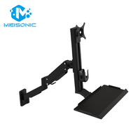 Support mural pour moniteur de machine CNC en aluminium robuste Meisonic M8-WA02KB-X-DK avec capacité de charge de 10 kg - Nouveau stock