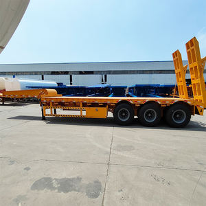 Semirremolque de plataforma baja de 3 ejes para transporte seguro de maquinaria pesada de fábrica en venta - Product Image 4